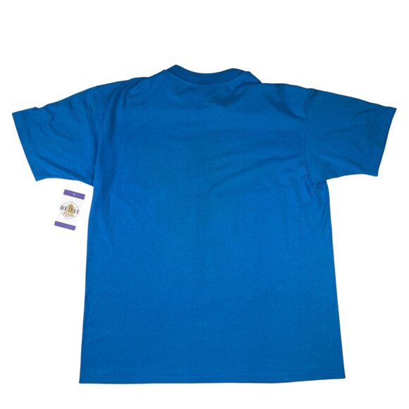 Vintage Hanes XL 90s "In Tune" Graphic TShirt Single Stitch Blue Retro Style - Picture 3 of 16